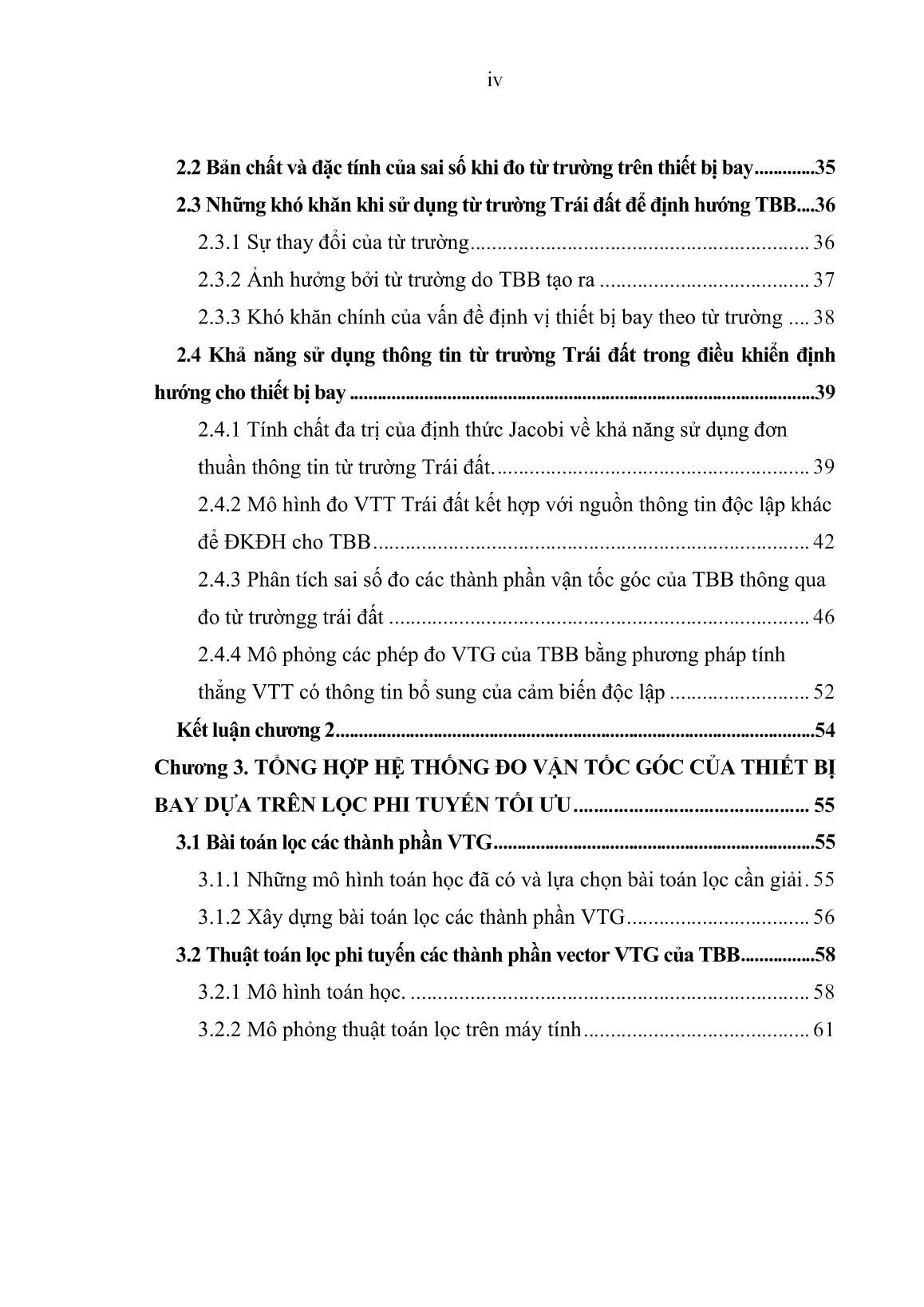 Luận án Nghiên cứu xác định định hướng không gian của thiết bị bay theo các phép đo từ trường trái đất trang 6