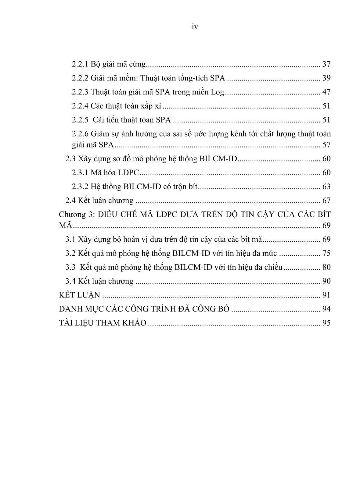 Luận án Nghiên cứu cải thiện chất lượng mã LDPC trang 6