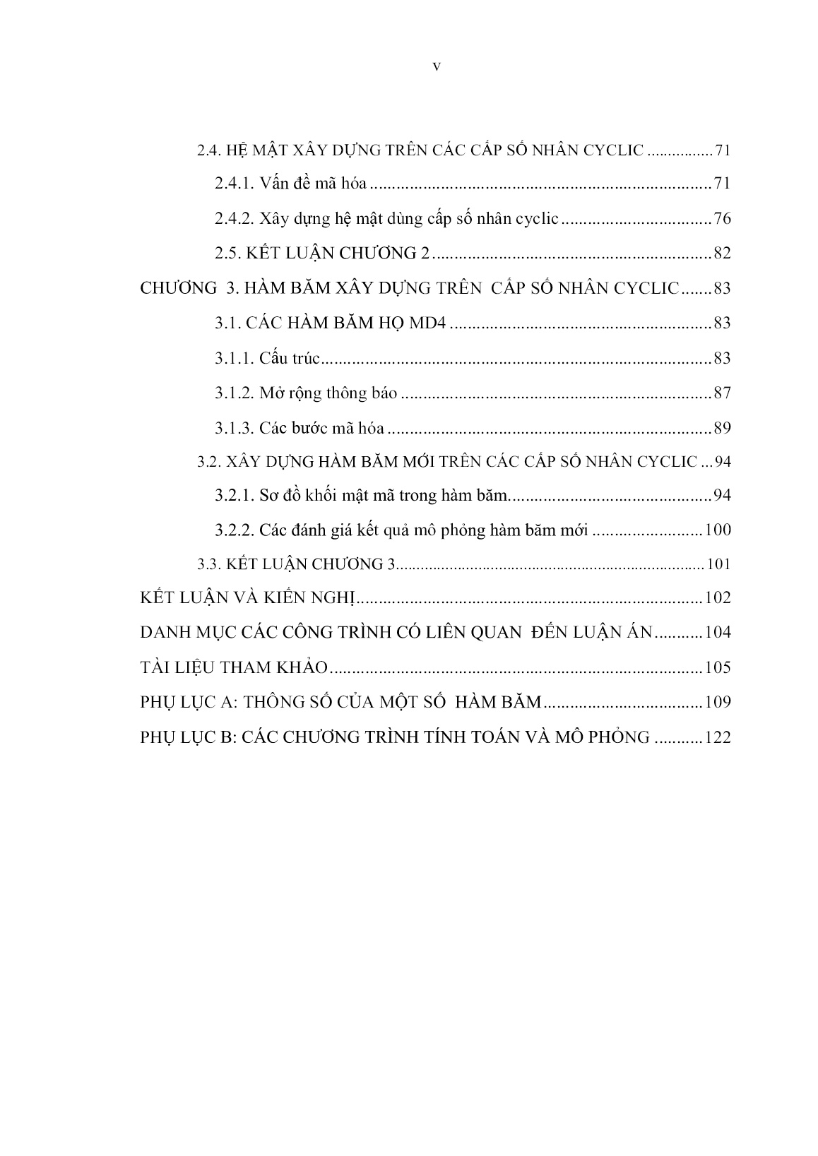 Luận án Về một phương pháp xây dựng hàm băm cho việc xác thực trên cơ sở ứng dụng thuật toán mã hóa đối xứng trang 5