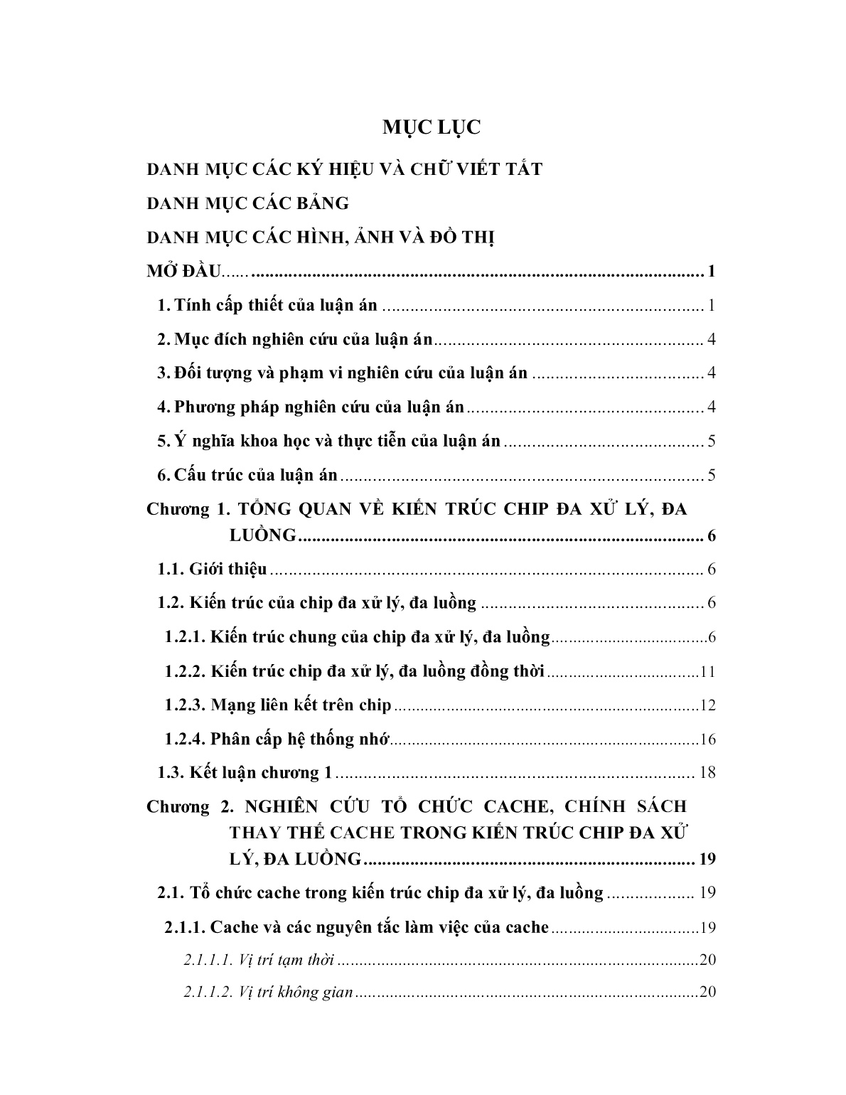 Luận án Tối ưu hóa và đánh giá hiệu năng của tổ chức cache trong hệ thống vi xử lý thế hệ sau trang 5