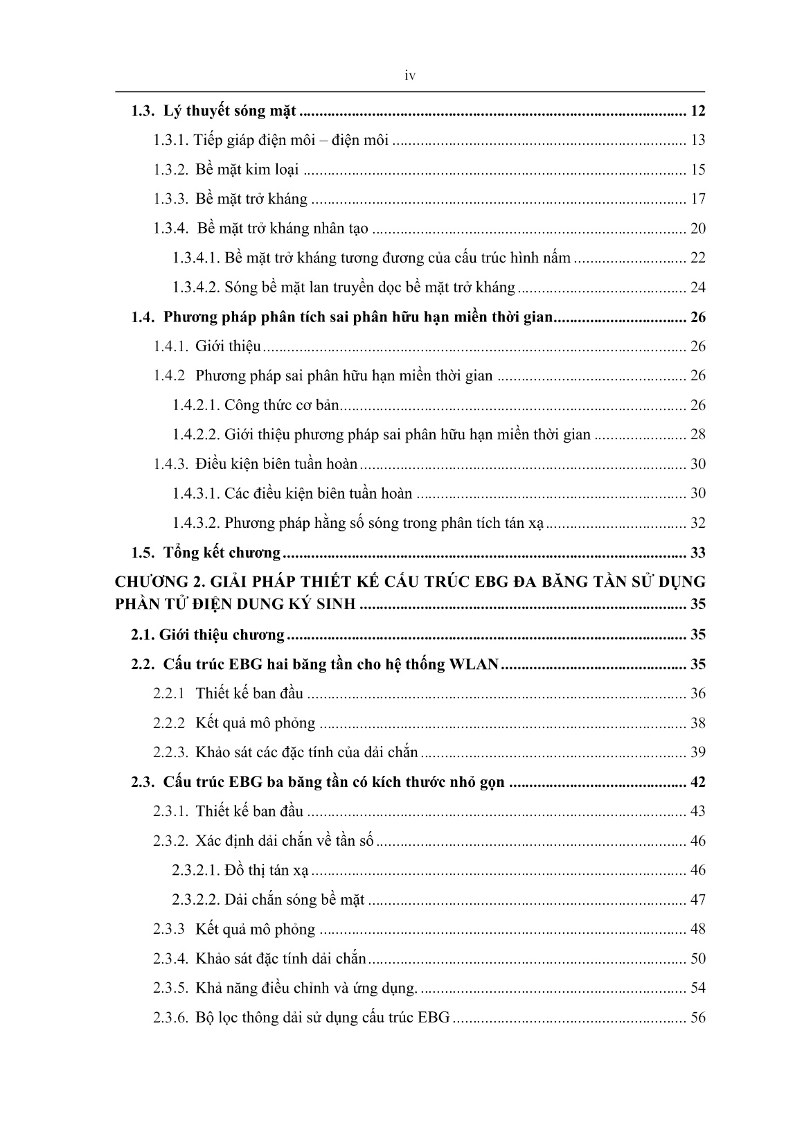 Luận án Nghiên cứu phát triển cấu trúc EBG ứng dụng cho các hệ thống thông tin vô tuyến thế hệ mới trang 6