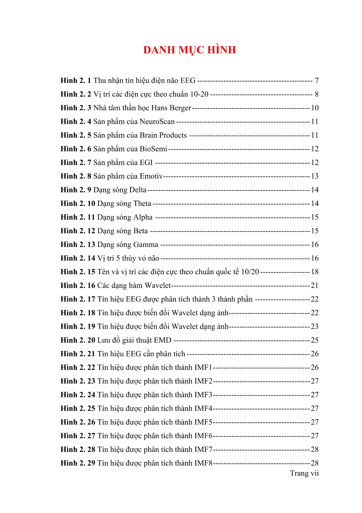 Luận án Mạng neural trong hệ thống điều khiển xe lăn cho người tàn tật nặng sử dụng điện não (EEG) và camera trang 9