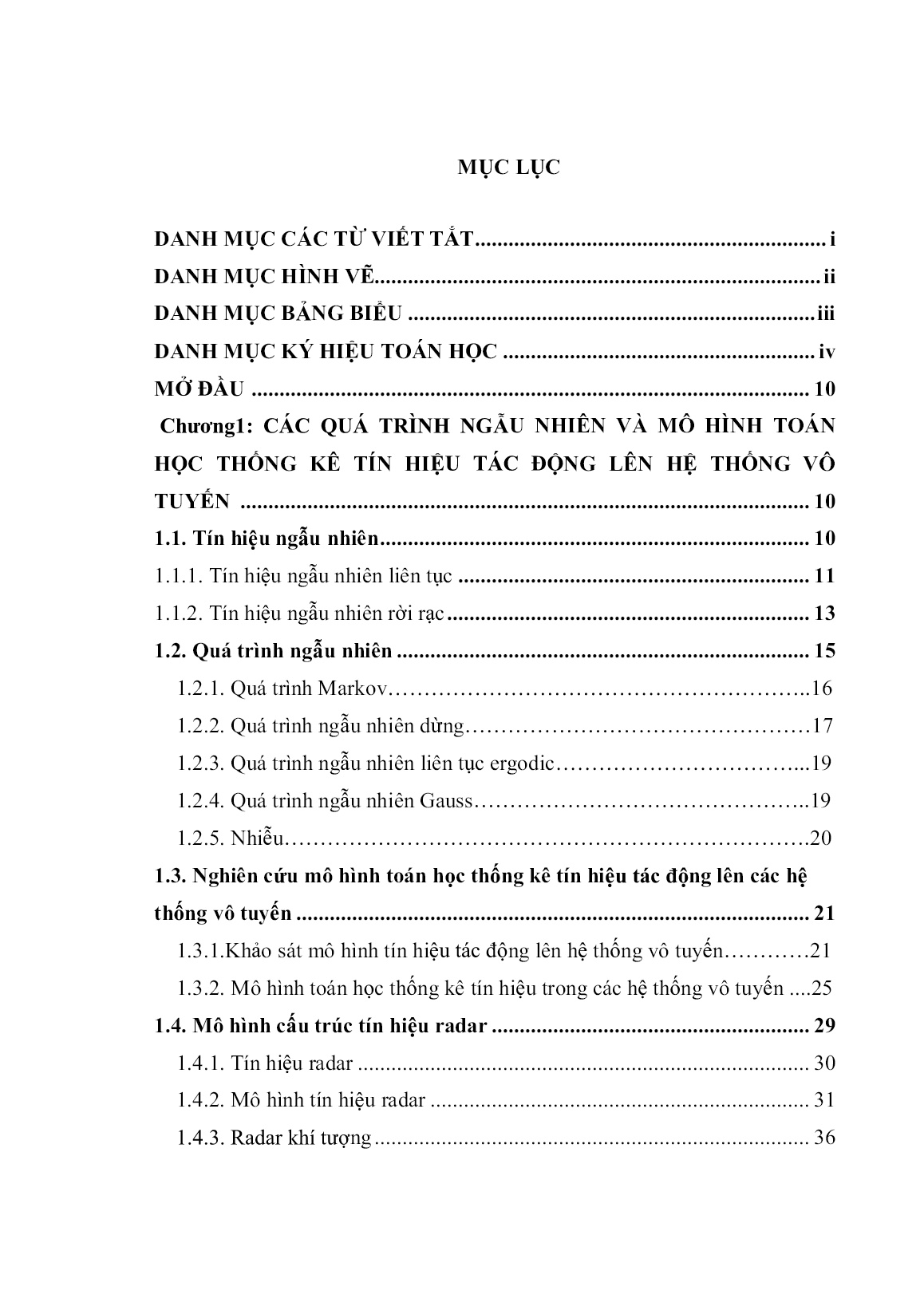 Luận án Nghiên cứu mô hình số hóa đối với các tín hiệu ngẫu nhiên ứng dụng trong xử lý tín hiệu radar khí tượng trang 5