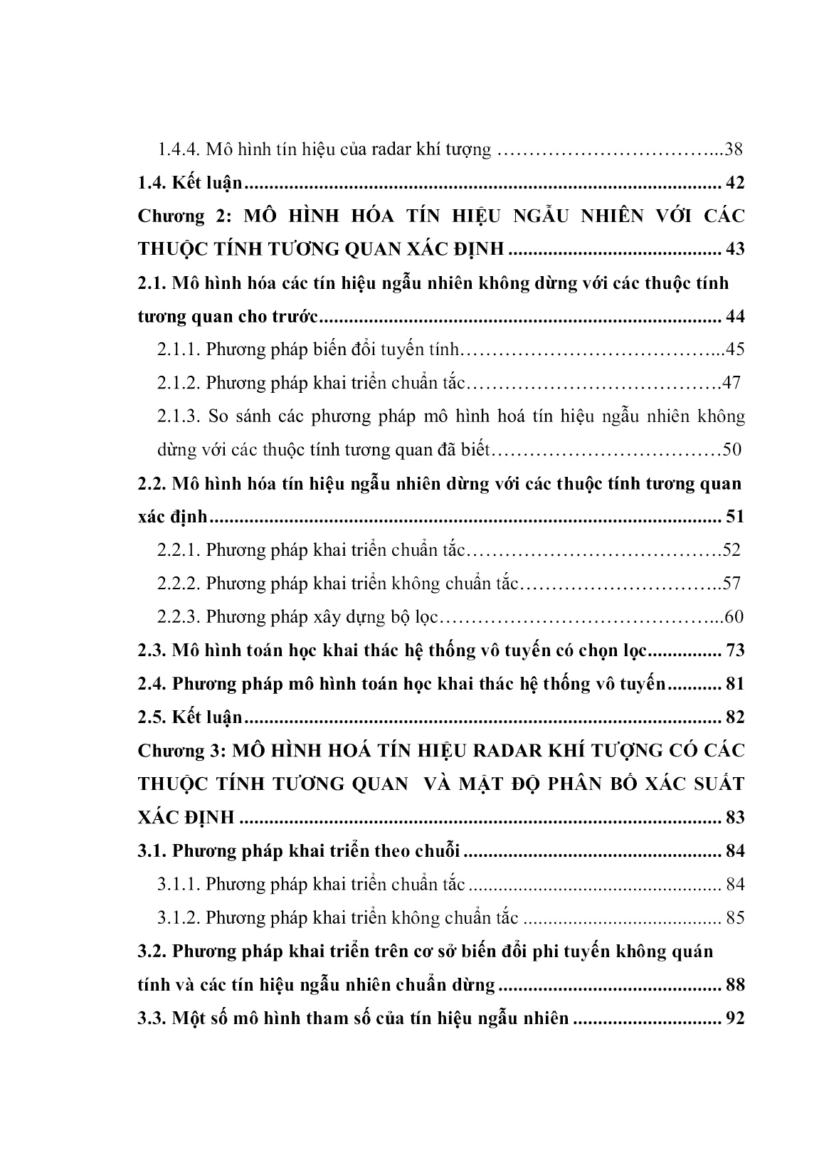 Luận án Nghiên cứu mô hình số hóa đối với các tín hiệu ngẫu nhiên ứng dụng trong xử lý tín hiệu radar khí tượng trang 6