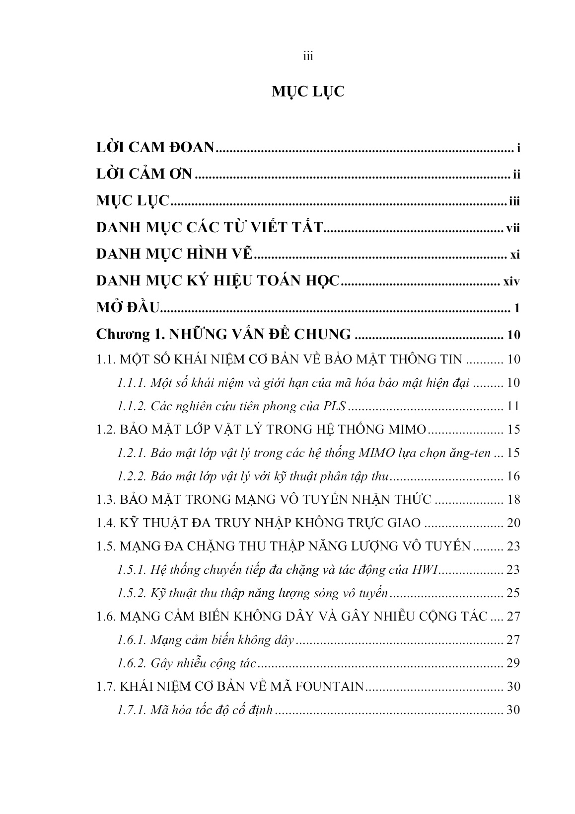 Luận án Nghiên cứu hiệu năng bảo mật lớp vật lý của một số hệ thống thông tin vô tuyến sử dụng mã Fountain trang 5