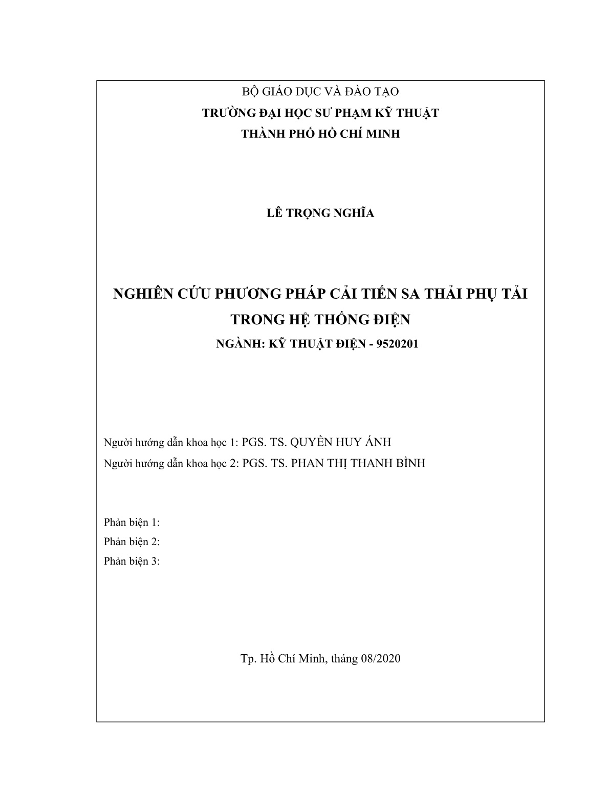 Luận án Nghiên cứu phương pháp cải tiến sa thải phụ tải trong hệ thống điện trang 2