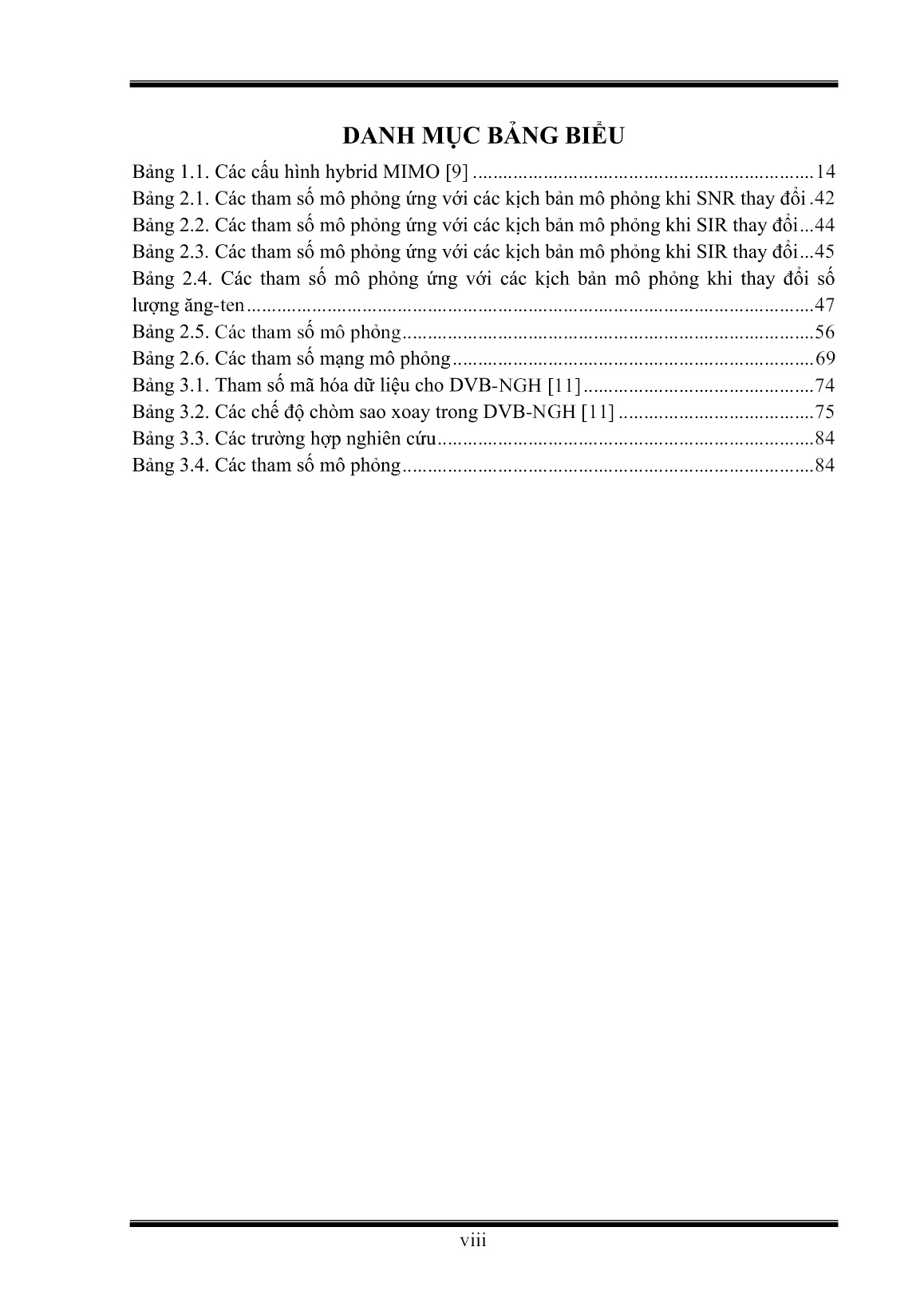 Luận án Giải pháp nâng cao hiệu năng và cải thiện dung lượng hệ thống truyền hình số mặt đất thế hệ tiếp theo trang 10