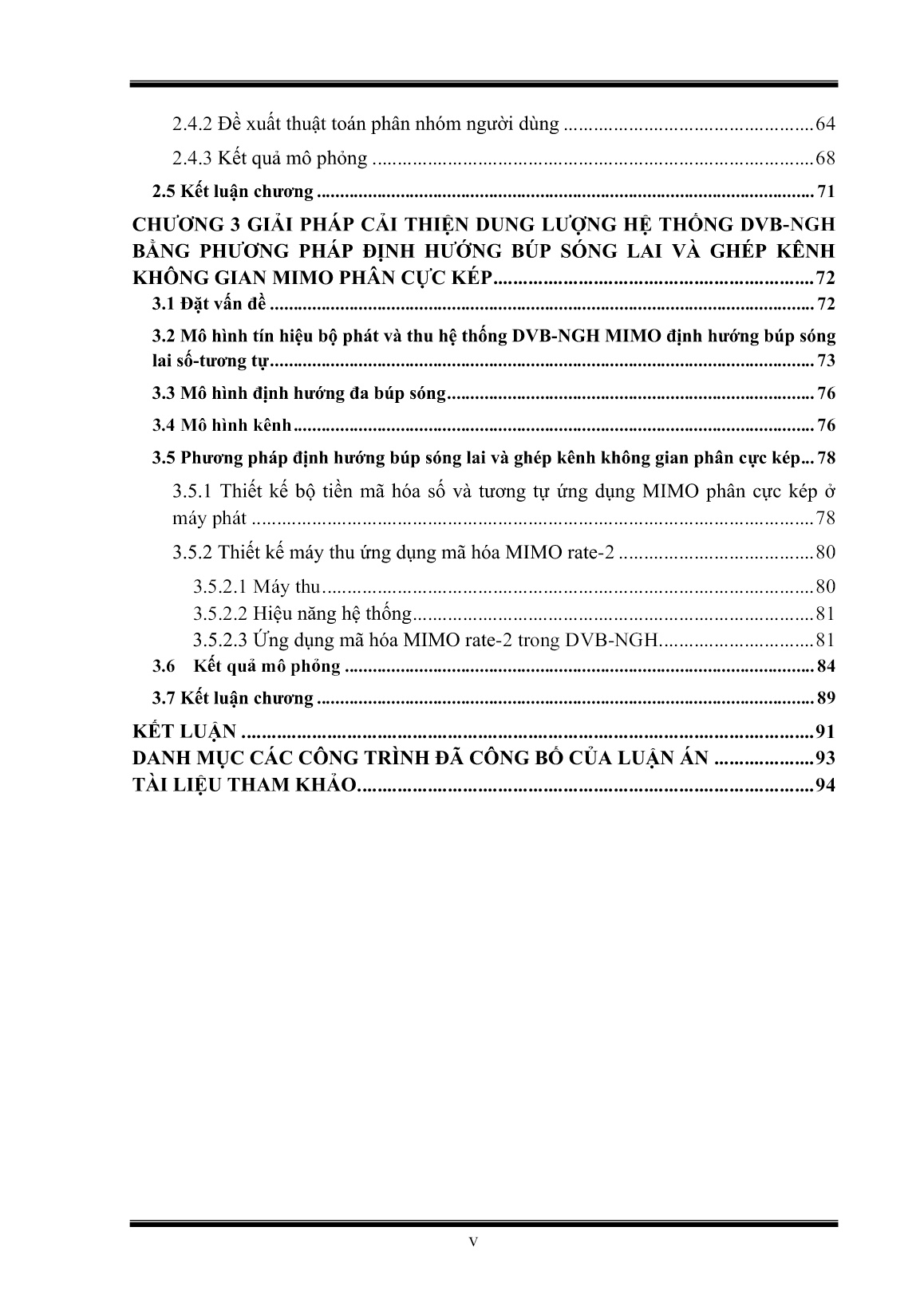 Luận án Giải pháp nâng cao hiệu năng và cải thiện dung lượng hệ thống truyền hình số mặt đất thế hệ tiếp theo trang 7