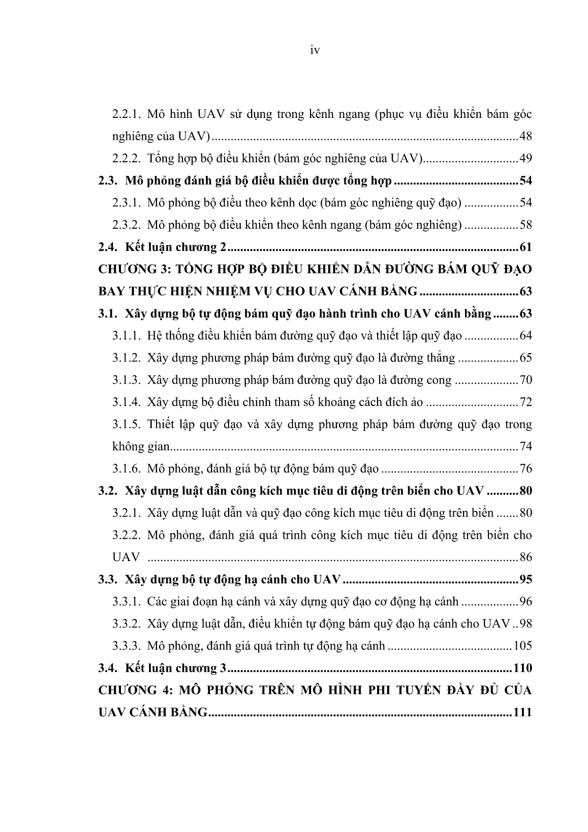 Luận án Xây dựng bộ ổn định và thuật toán điều khiển bám quỹ đạo cho UAV cánh bằng trang 6