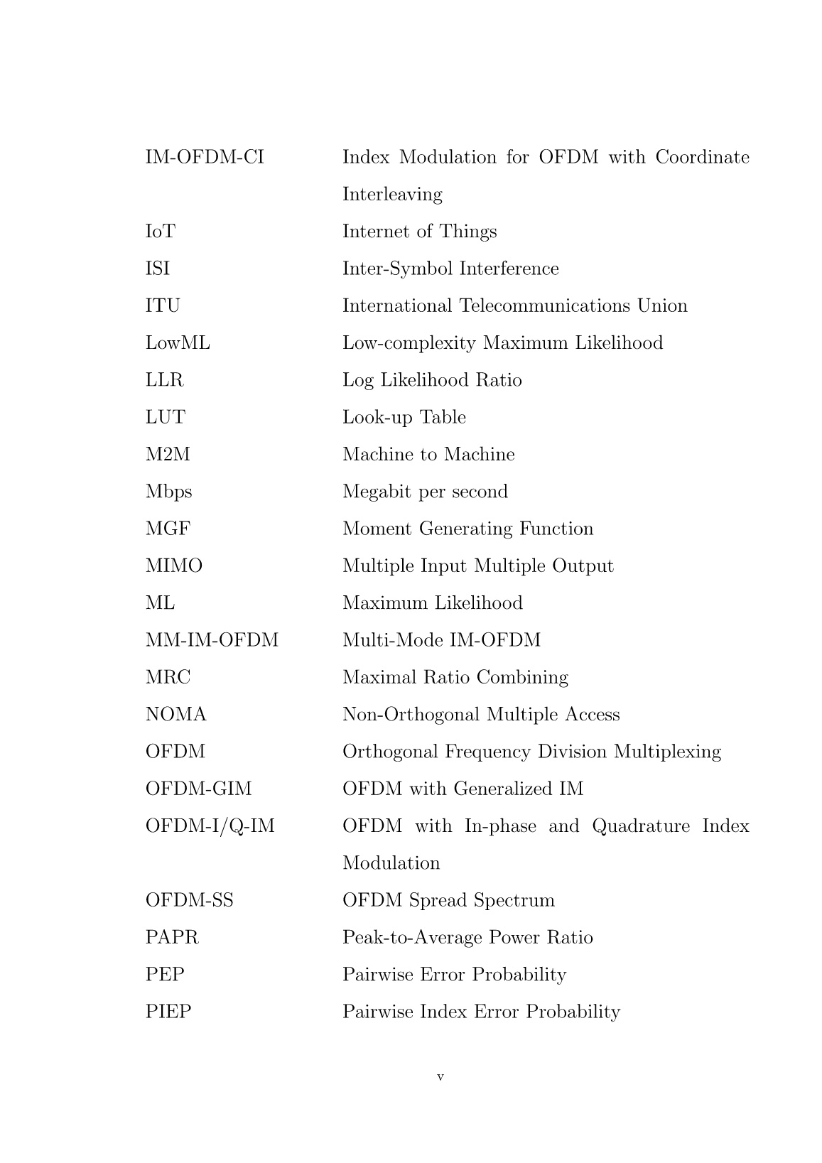 Luận án Repeated Index Modulation for OFDM Systems trang 9