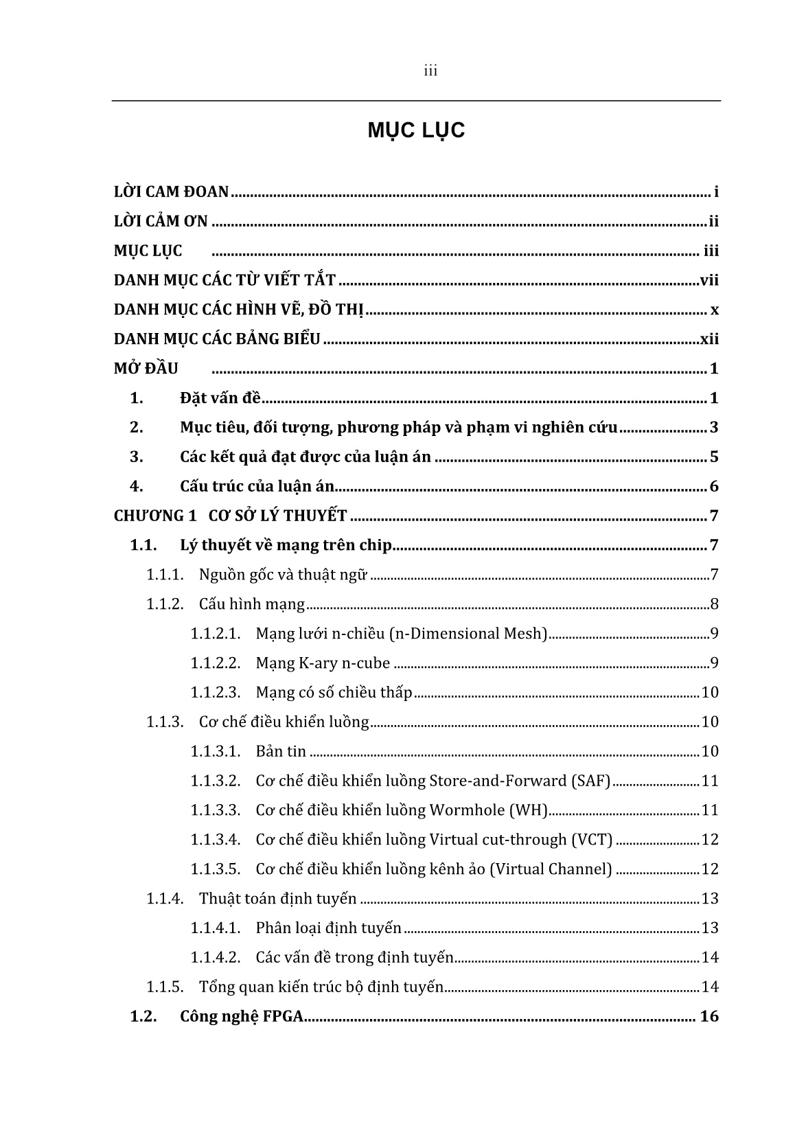 Luận án Nghiên cứu NoC cấu hình lại được trên FPGA và phát triển thuật toán ánh xạ động ứng dụng trên nền tảng NoC trang 5