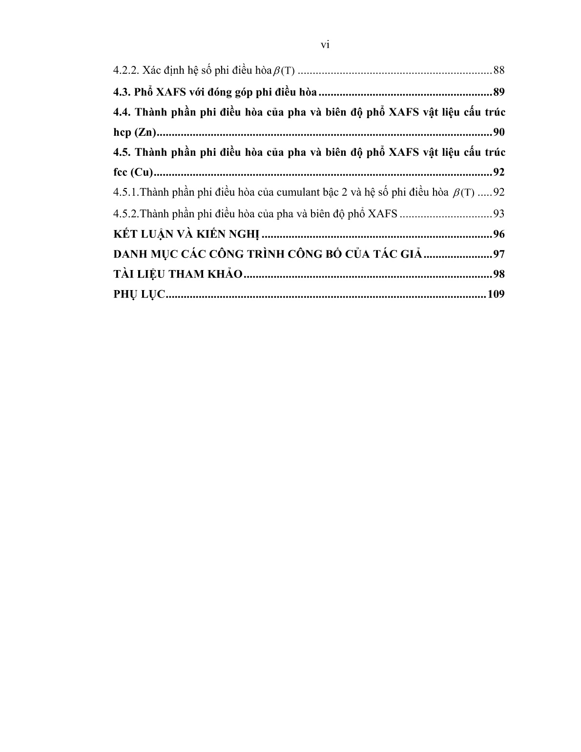 Luận án Nghiên cứu các tham số nhiệt động và các cumulant của một số vật liệu trong phương pháp XAFS phi điều hòa trang 6