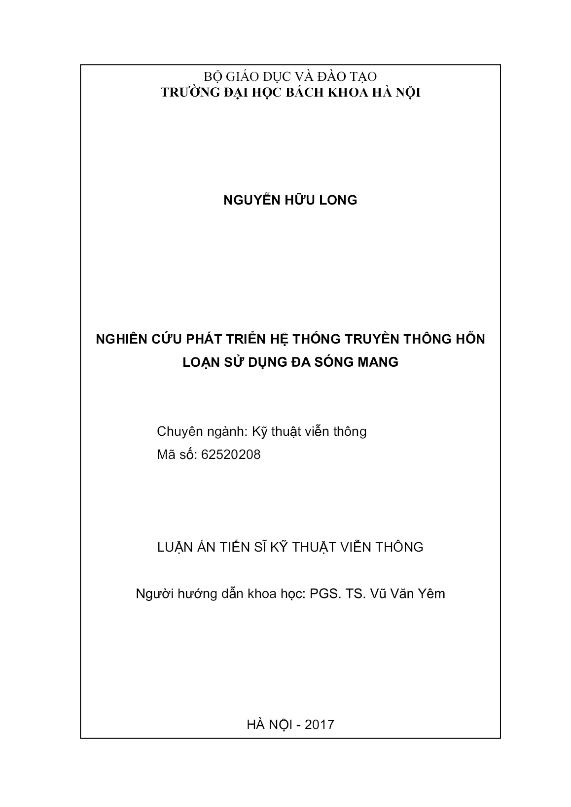 Luận án Nghiên cứu phát triển hệ thống truyền thông hỗn loạn sử dụng đa sóng mang trang 2