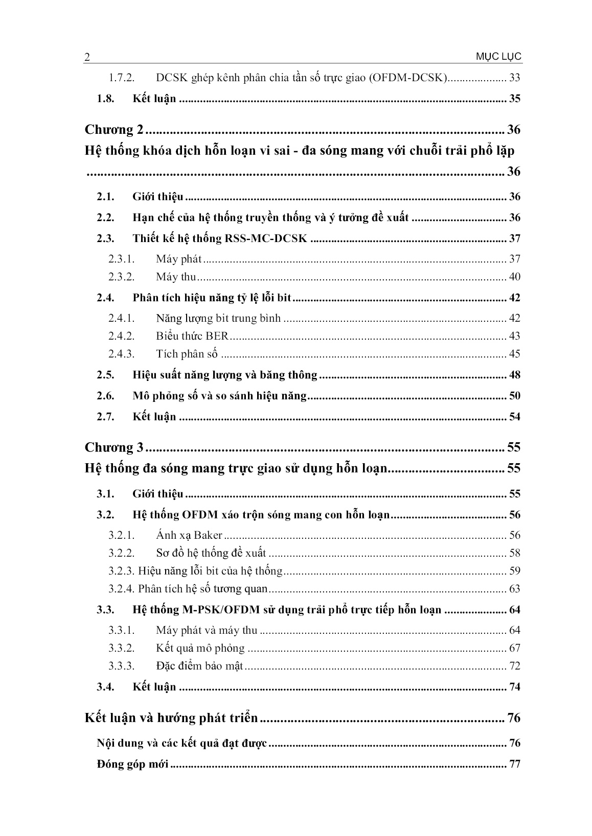 Luận án Nghiên cứu phát triển hệ thống truyền thông hỗn loạn sử dụng đa sóng mang trang 6