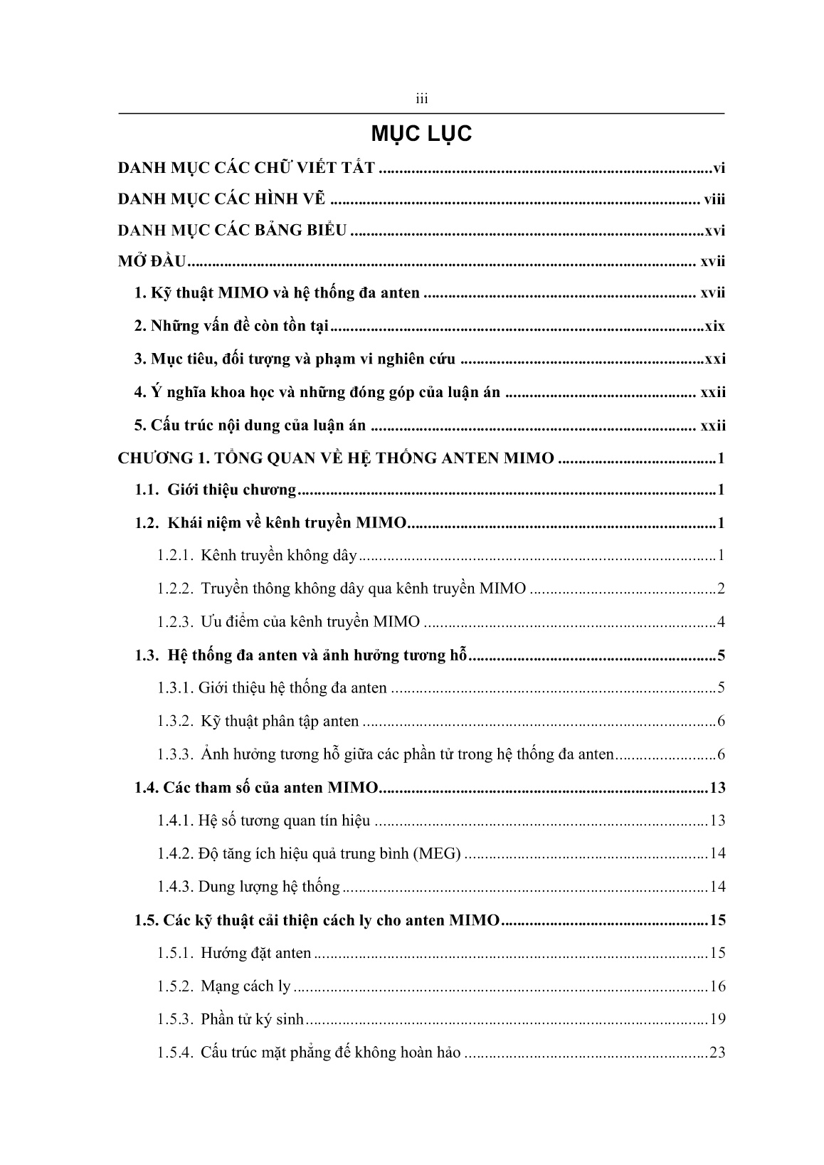 Luận án Nghiên cứu và phát triển anten Mimo cho các thiết bị đầu cuối di động thế hệ mới trang 5