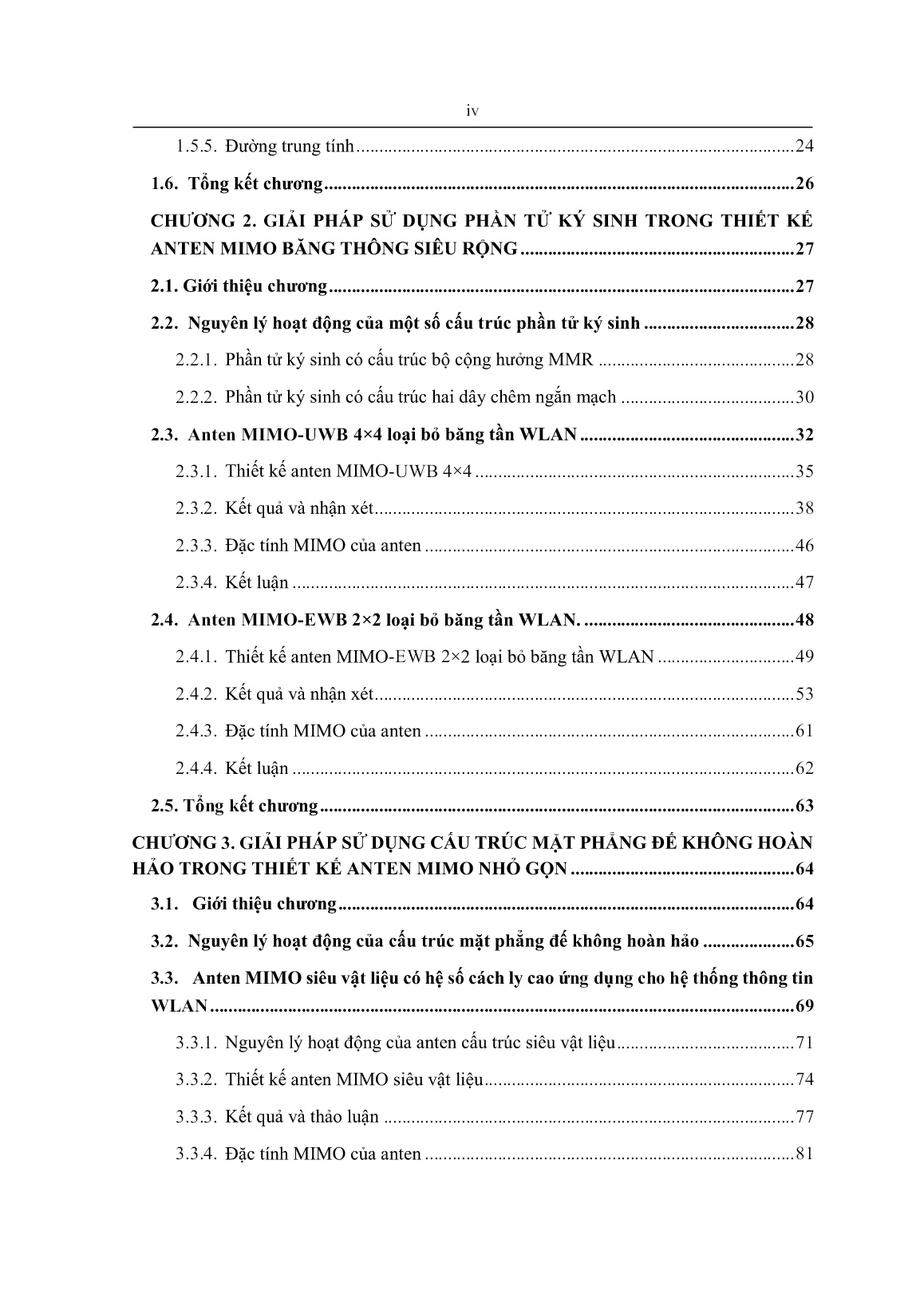 Luận án Nghiên cứu và phát triển anten Mimo cho các thiết bị đầu cuối di động thế hệ mới trang 6