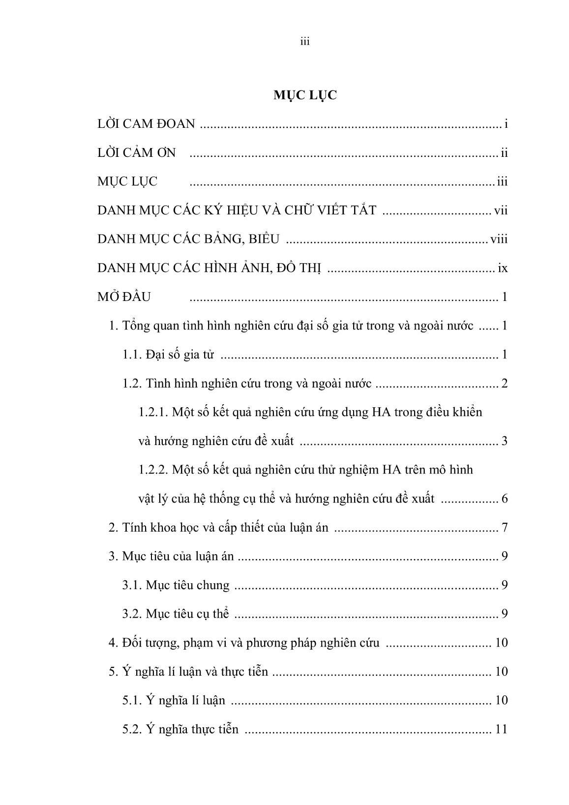 Luận án Nghiên cứu cải tiến bộ điều khiển sử dụng đại số gia tử cho đối tượng phi tuyến trang 5