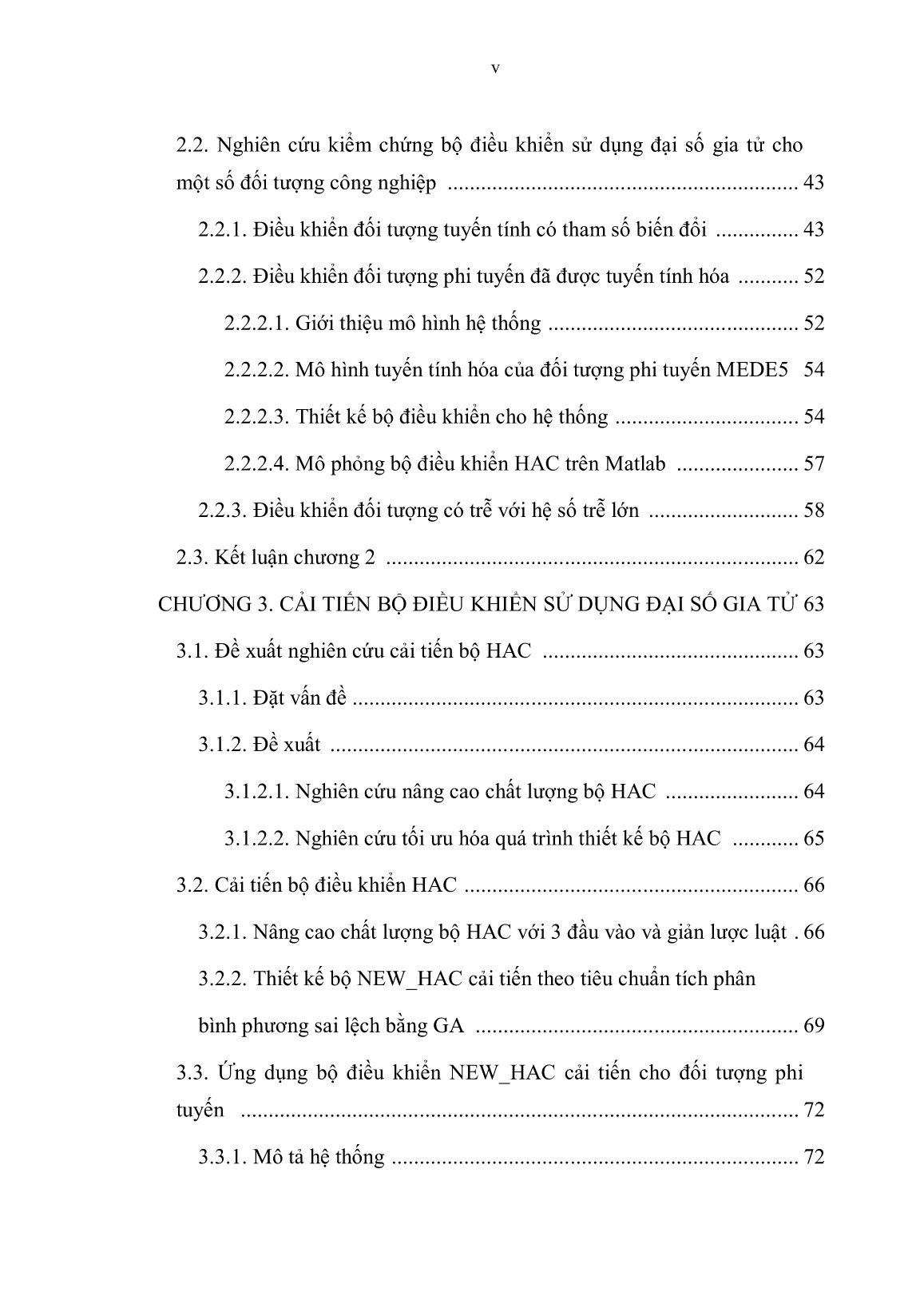 Luận án Nghiên cứu cải tiến bộ điều khiển sử dụng đại số gia tử cho đối tượng phi tuyến trang 7