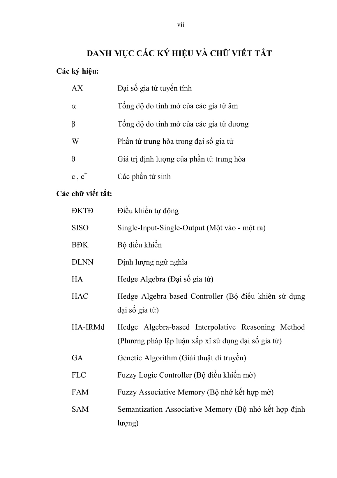 Luận án Nghiên cứu cải tiến bộ điều khiển sử dụng đại số gia tử cho đối tượng phi tuyến trang 9