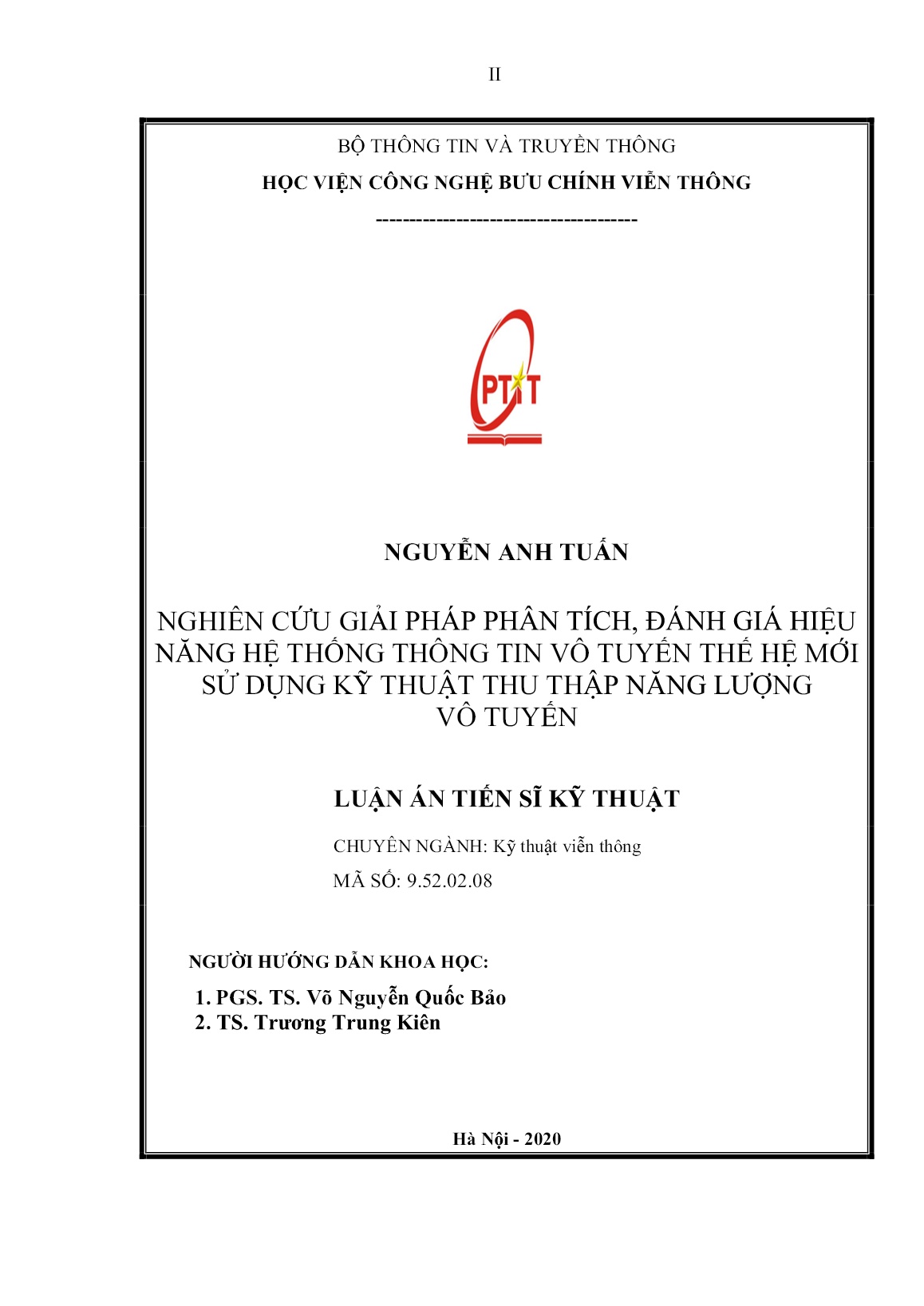 Luận án Nghiên cứu giải pháp phân tích, đánh giá hiệu năng hệ thống thông tin vô tuyến thế hệ mới sử dụng kỹ thuật thu thập năng lượng vô tuyến trang 2