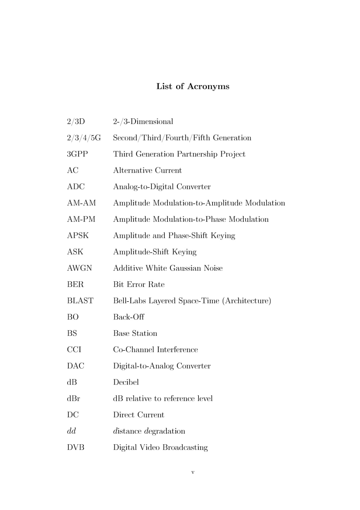 Luận án Nonlinear distortions and countermeasures for performance improvements in contemporary radio communication systems trang 9