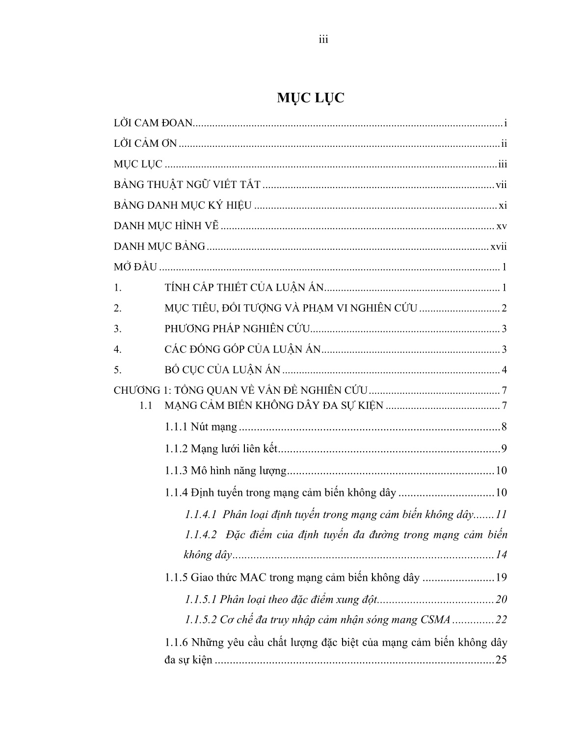 Luận án Nghiên cứu giải pháp cải thiện hiệu năng mạng cảm biến không dây đa sự kiện trang 5