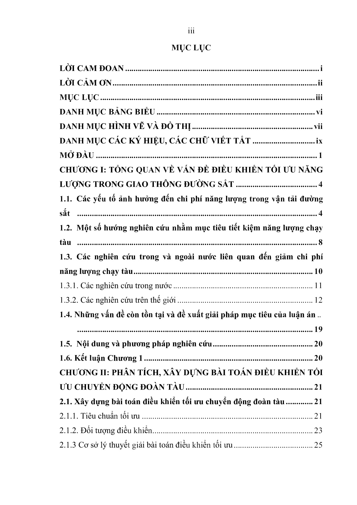 Luận án Nghiên cứu giải pháp điều khiển tối ưu năng lượng đoàn tàu trên tuyến đường sắt Việt Nam trang 5