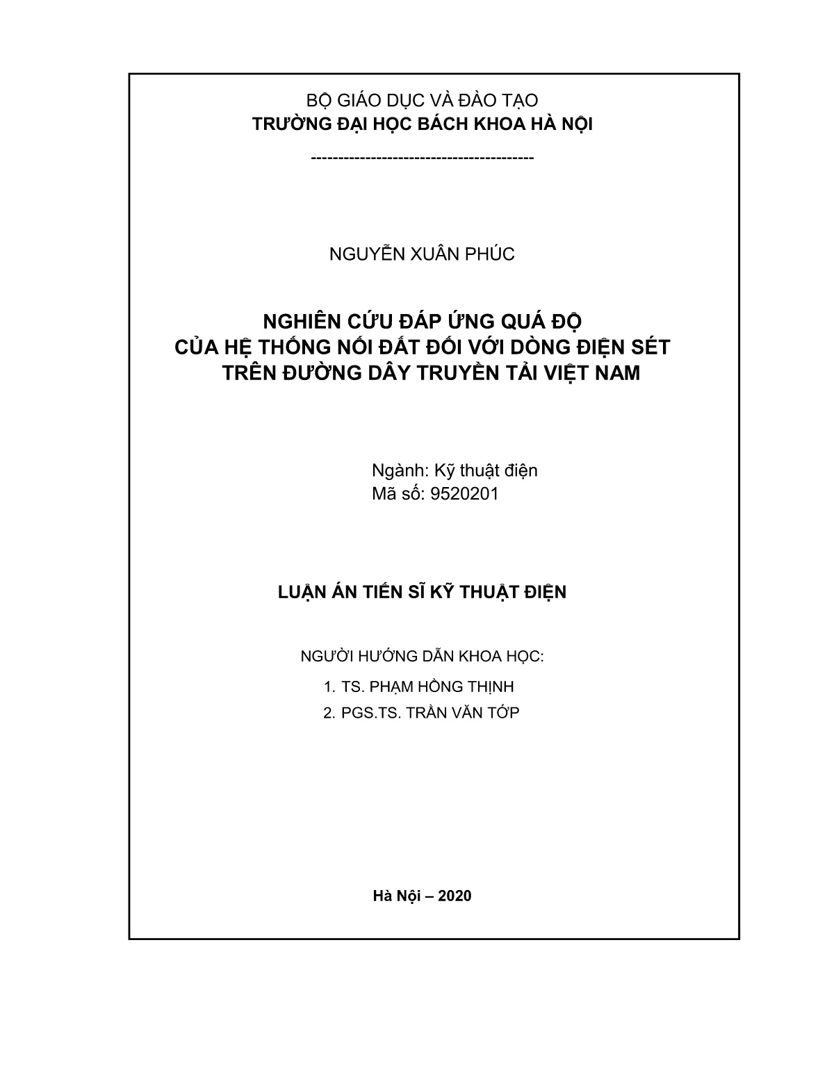 Luận án Nghiên cứu đáp ứng quá độ của hệ thống nối đất đối với dòng điện sét trên đường dây truyền tải Việt Nam trang 2