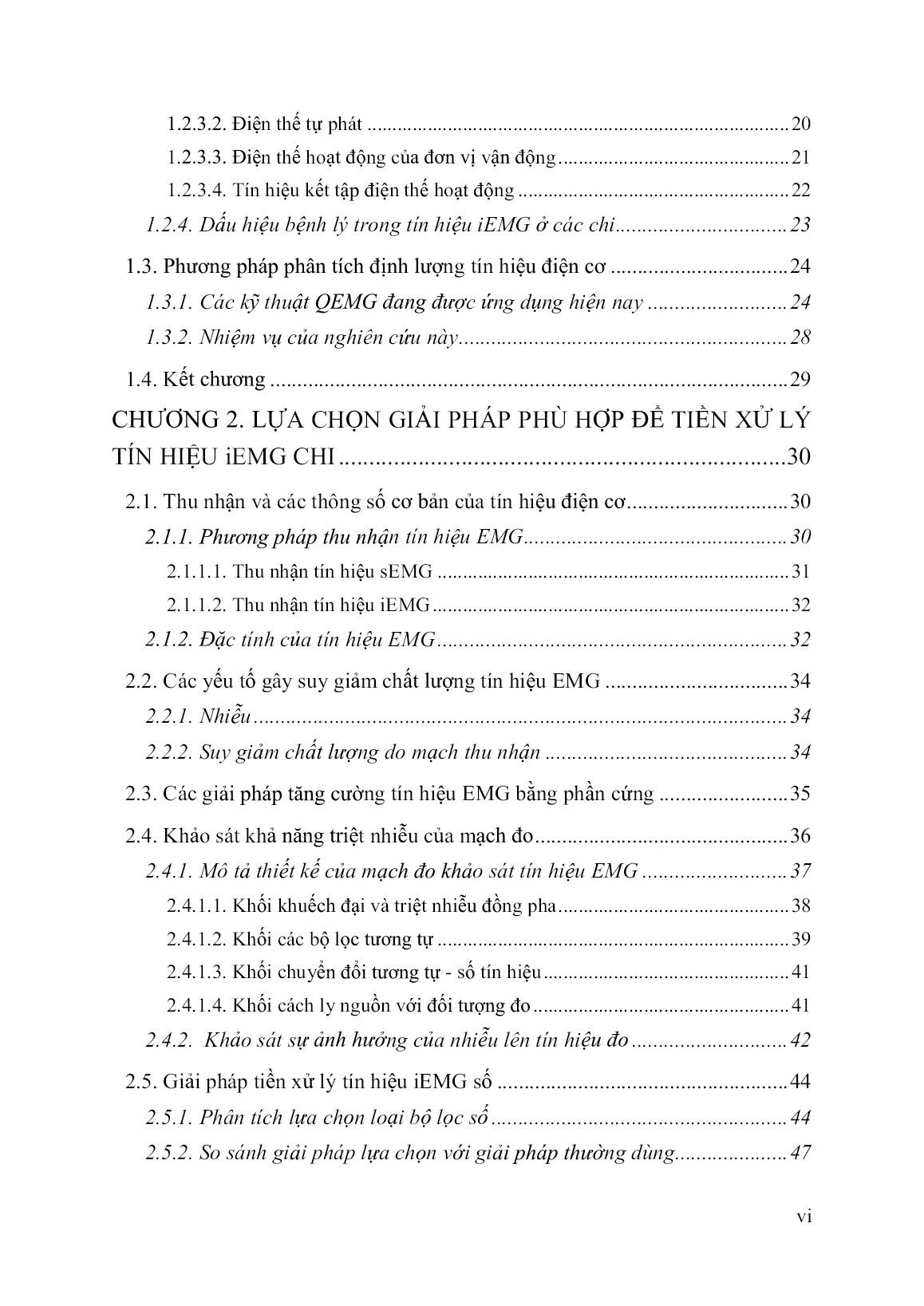 Luận án Phát triển phương pháp phân tích định lượng tín hiệu IEMG chi trên hỗ trợ chẩn đoán bệnh lý trang 6