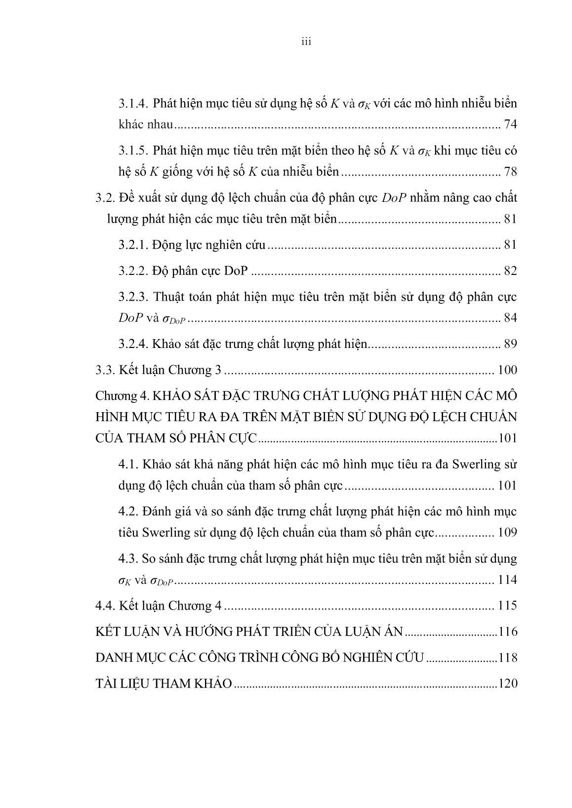 Luận án Nâng cao chất lượng phát hiện các vật thể nhỏ trên mặt biển sử dụng ra đa phân cực trang 5