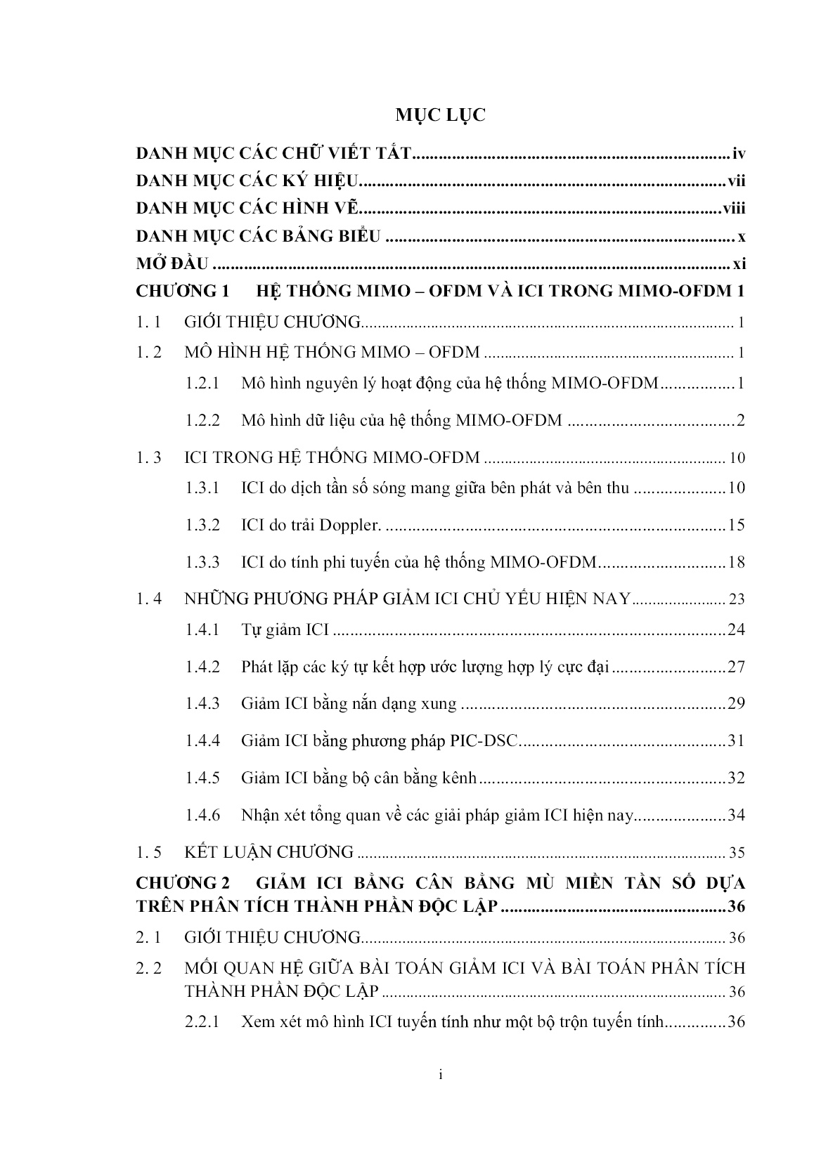 Luận án Giảm can nhiễu trong hệ thống MIMO - OFDM trang 4