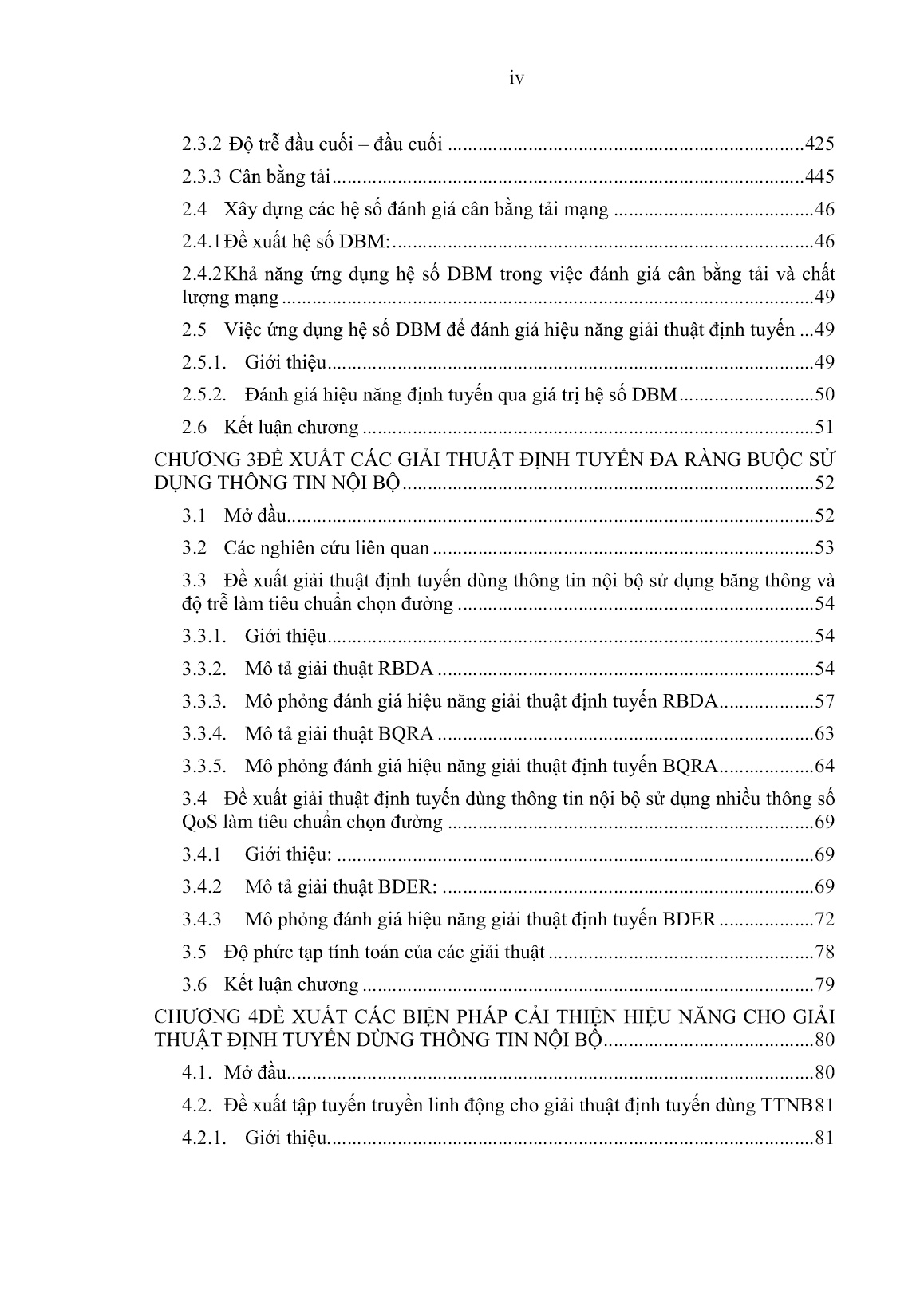 Luận án Nghiên cứu các giải pháp đảm bảo chất lượng mạng sử dụng kỹ thuật định tuyến trang 4