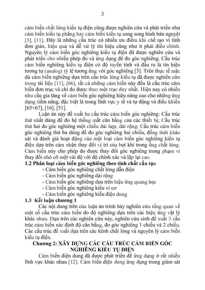 Tóm tắt Luận án Nghiên cứu xây dựng hệ cảm biến góc nghiêng dựa trên cấu tröc kiểu tụ điện trang 5