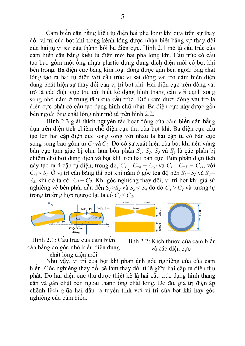 Tóm tắt Luận án Nghiên cứu xây dựng hệ cảm biến góc nghiêng dựa trên cấu tröc kiểu tụ điện trang 7