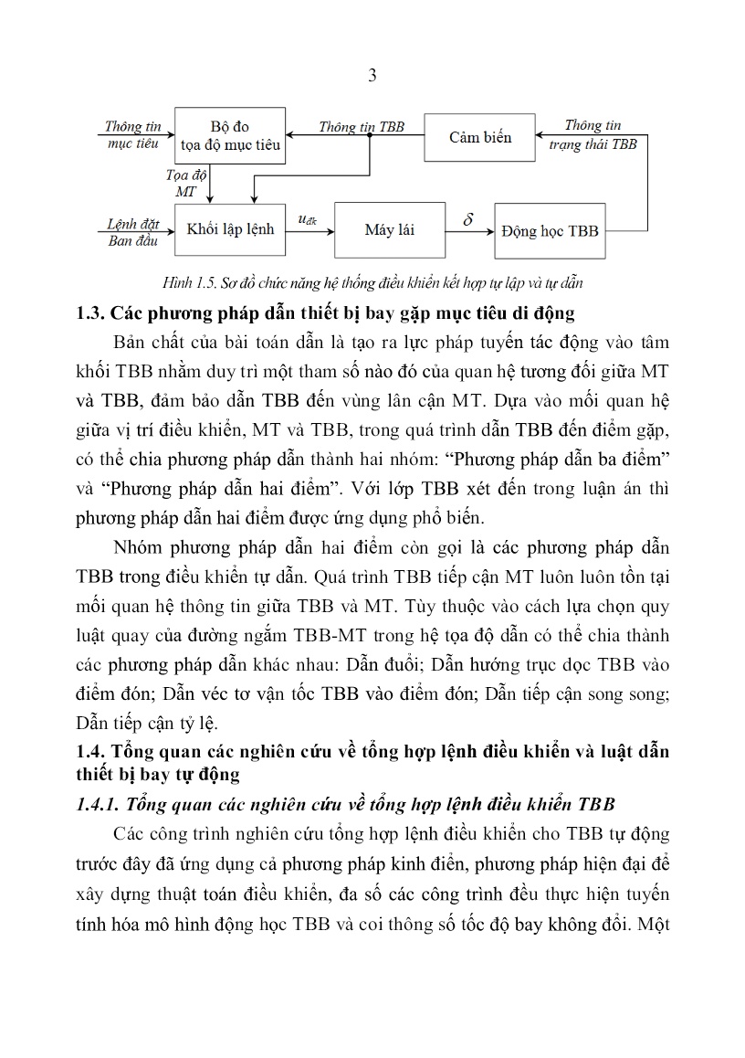 Tóm tắt Luận án Tổng hợp hệ thống điều khiển cho thiết bị bay có tốc độ thay đổi trang 7