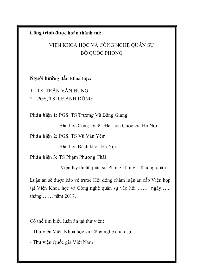 Tóm tắt Luận án Nghiên cứu thuật toán nâng cao độ chính xác định vị mục tiêu trong rađa thụ động sử dụng nguyên lý TDOA trang 2