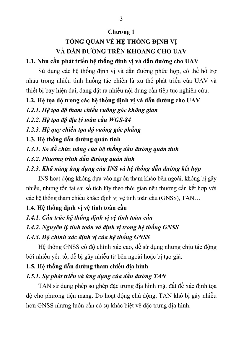 Tóm tắt Luận án Về một phương pháp giải bài toán tự động định vị cho máy bay không người lái theo bản đồ địa phương trang 5