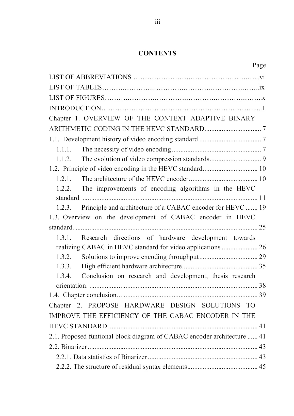 Luận án Researching on the development of hardware implementation solution for the context-adaptive binary arithmetic coder in the hevc standard trang 5