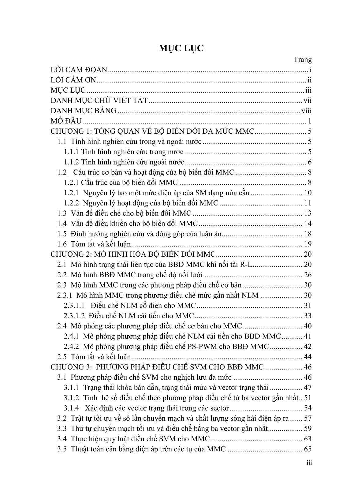 Luận án Nghiên cứu các phương pháp điều chế và điều khiển bộ biến đổi bán dẫn công suất đa mức kiểu module hóa trang 3