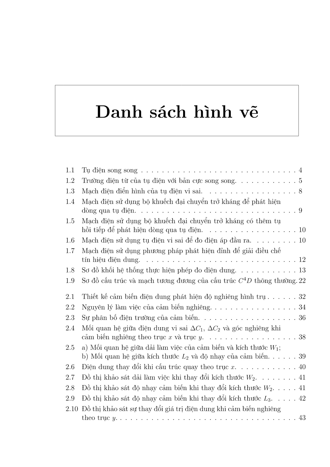 Luận án Nghiên cứu phát triển hệ thống cảm biến điện dung ứng dụng phát hiện độ nghiêng và vi hạt trang 9