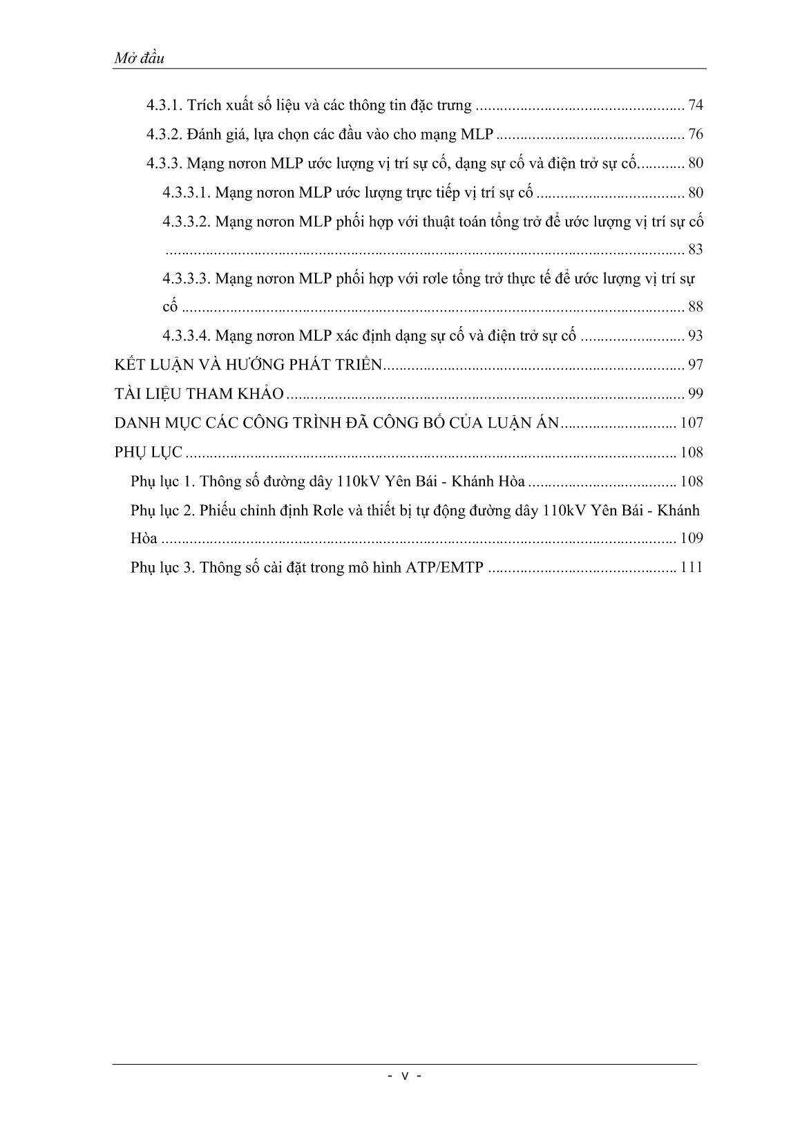 Luận án Nghiên cứu phương pháp xác định vị trí sự cố trên đường dây tải điện dựa trên mạng nơron MLP trang 7