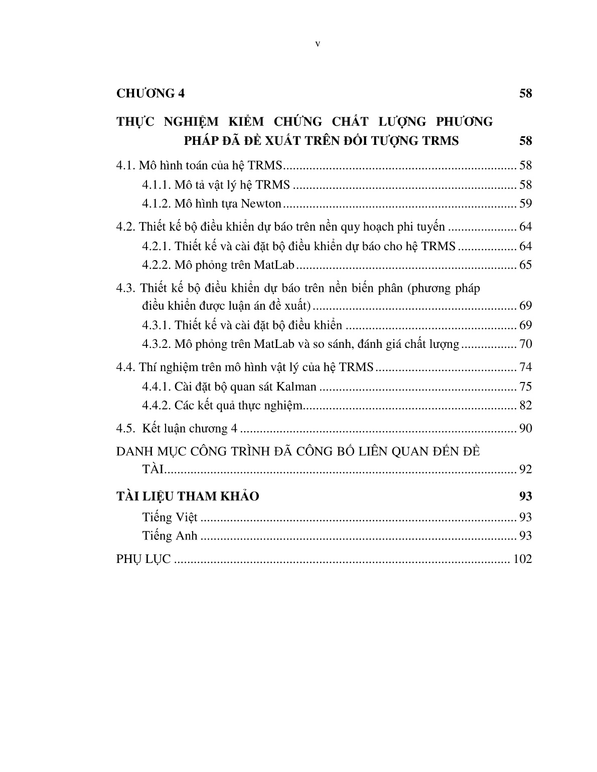 Luận án Nghiên cứu xây dựng thuật toán điều khiển dự báo theo mô hình cho đối tượng phi tuyến liên tục trang 6