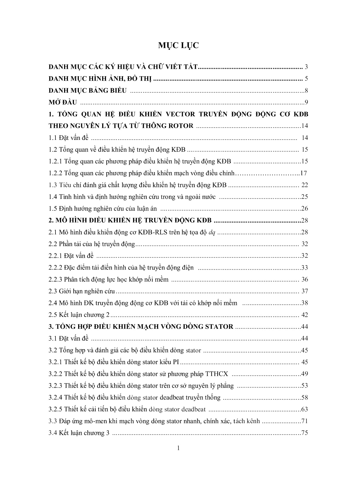Luận án Nghiên cứu tổng hợp cấu trúc điều khiển véc tơ truyền động động cơ không đồng bộ với tải có khớp nối mềm trang 1
