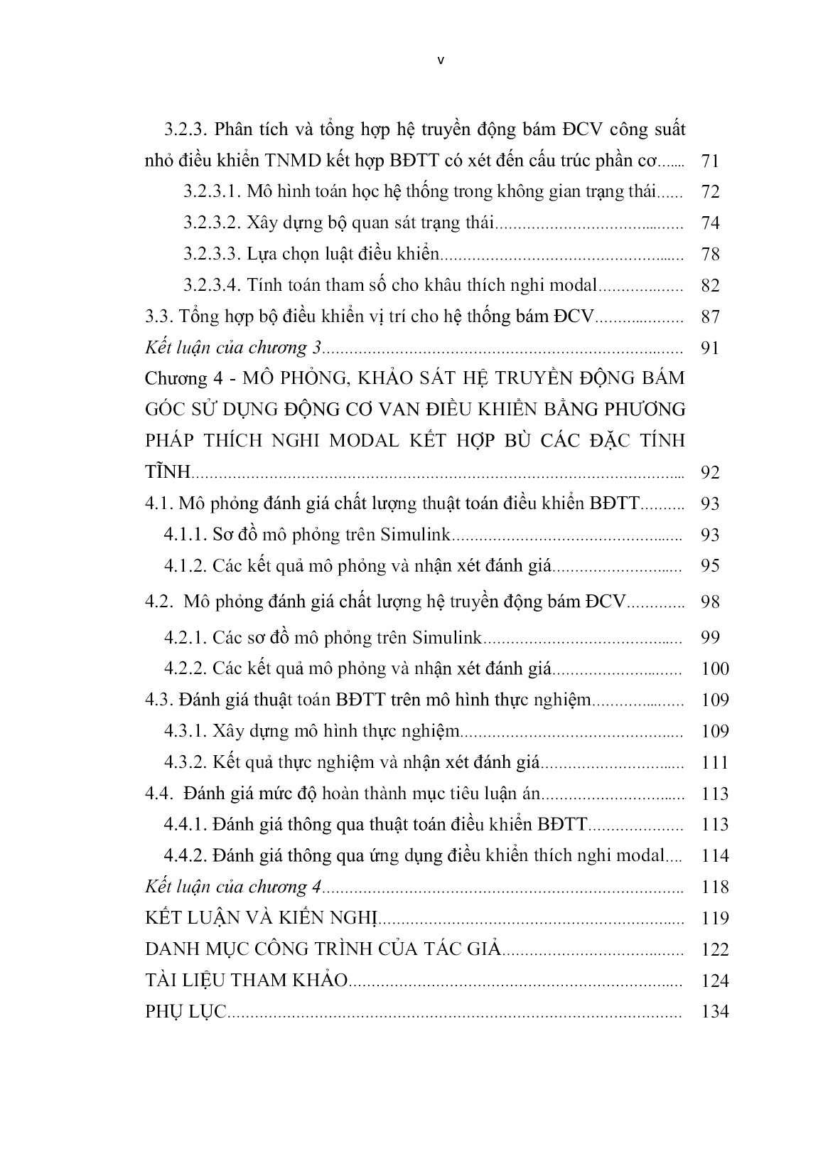 Luận án Nâng cao chất lượng các hệ truyền động bám công suất nhỏ trên cơ sở điều khiển bù đặc tính tĩnh và thích nghi modal trang 7