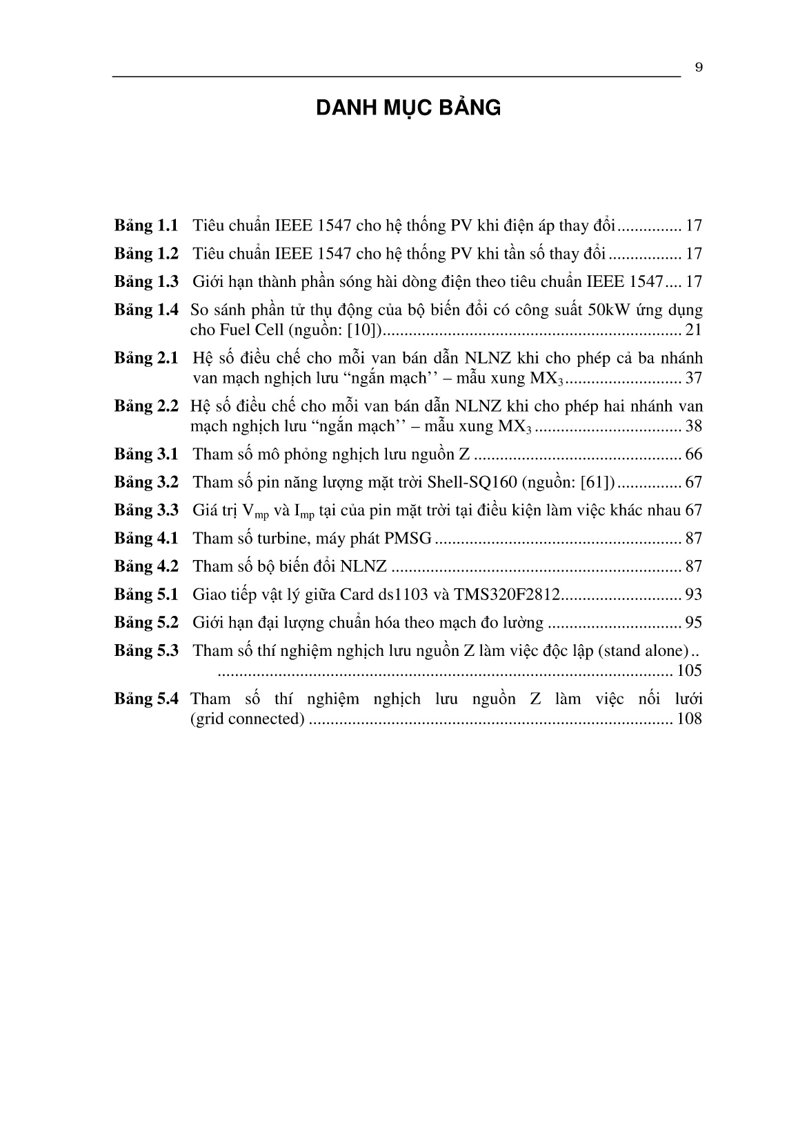Luận án Điều khiển nghịch lưu nguồn Z ứng dụng cho hệ phát điện phân tán trang 10