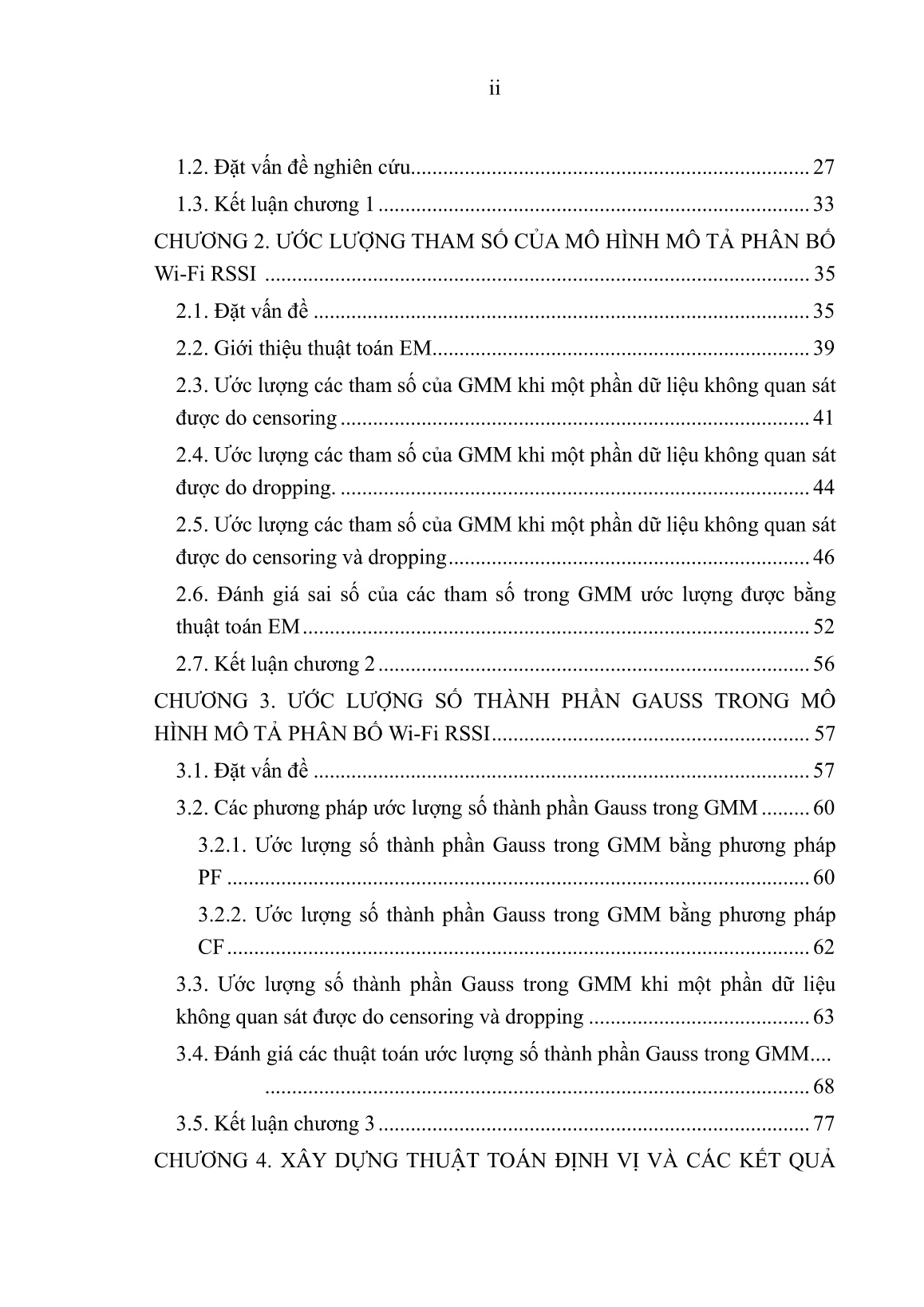 Luận án Nghiên cứu, phát triển kỹ thuật định vị trong nhà sử dụng tín hiệu Wi-fi trang 6