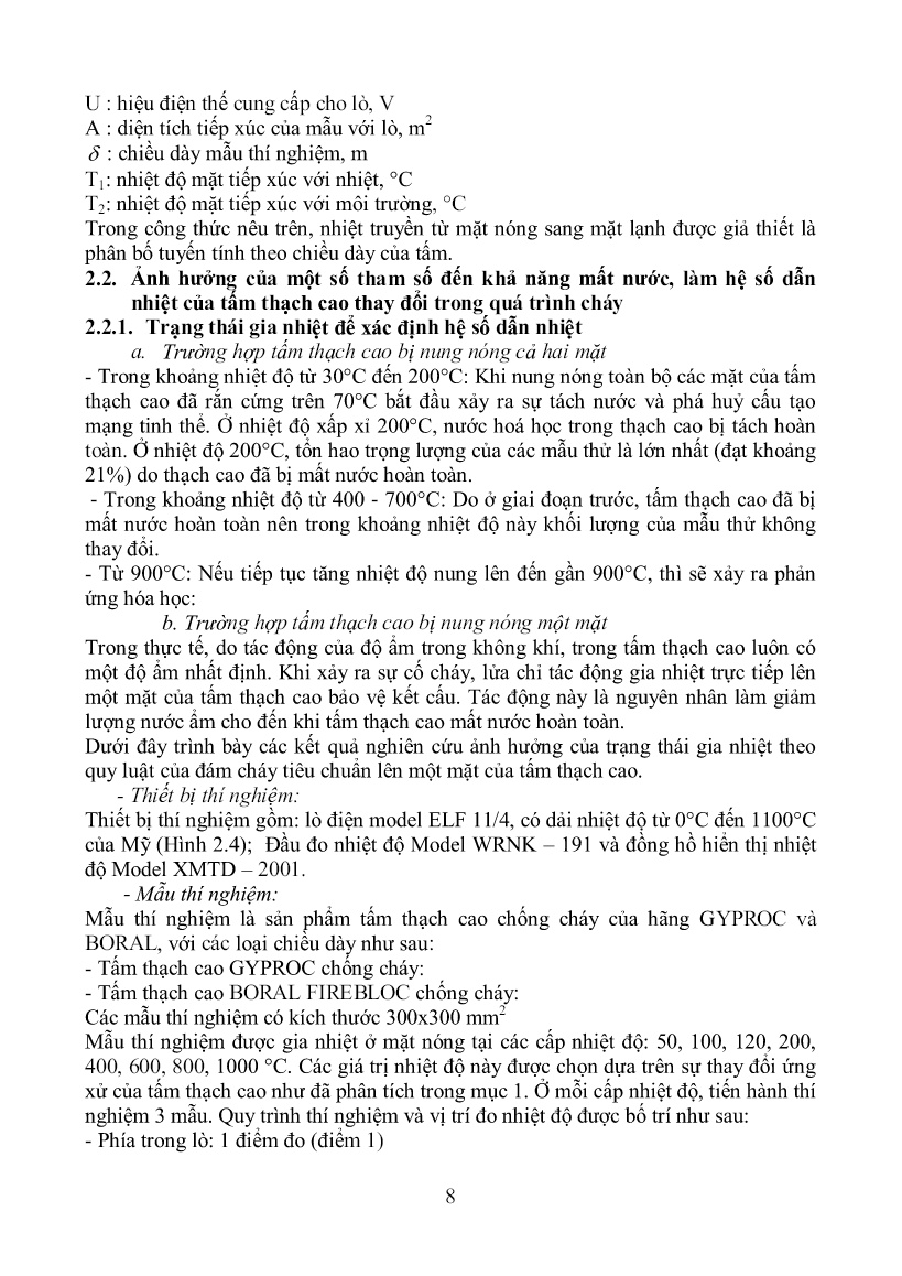 Tóm tắt Luận án Nghiên cứu giải pháp bảo vệ kết cấu thép chịu tác động của lửa bằng thực nghiệm trang 8
