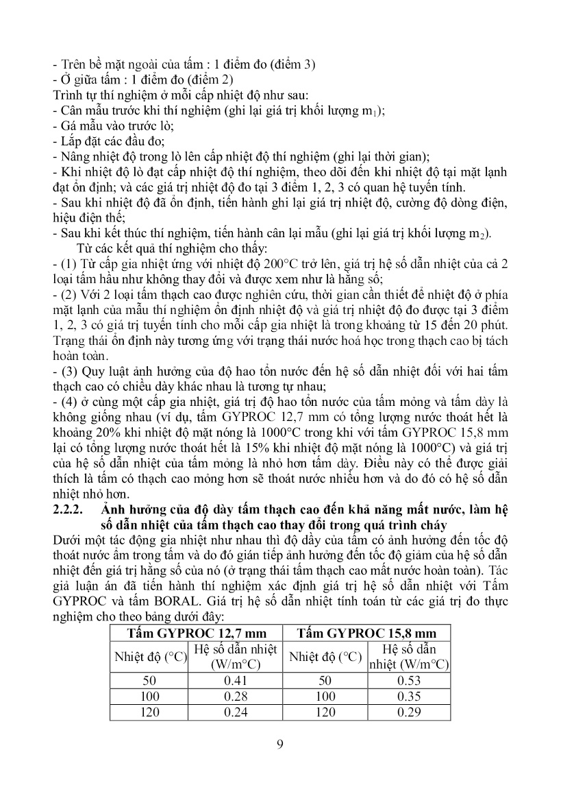 Tóm tắt Luận án Nghiên cứu giải pháp bảo vệ kết cấu thép chịu tác động của lửa bằng thực nghiệm trang 9