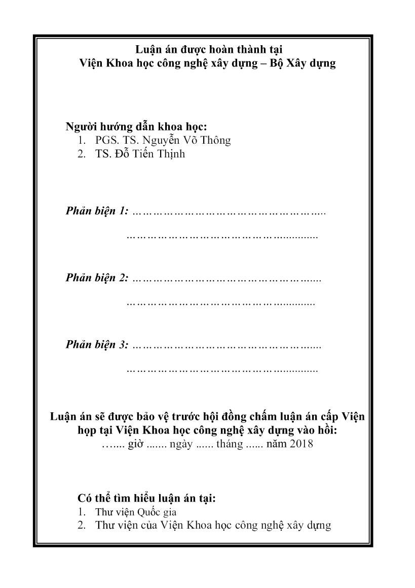 Tóm tắt Luận án Nghiên cứu thực nghiệm mô hình tổng thể nhà cao tầng bê tông cốt thép bán lắp ghép chịu tải trọng động đất ở Việt Nam trang 2