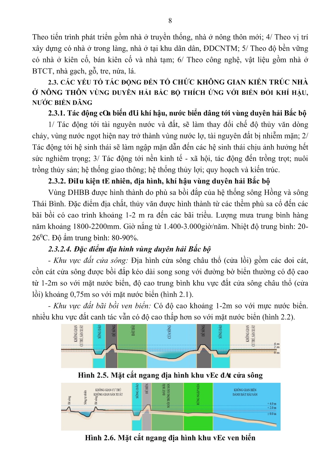 Tóm tắt Luận án Tổ chức không gian kiến trúc nhà ở nông thôn vùng duyên hải bắc bộ thích ứng với biến đổi khí hậu trang 10